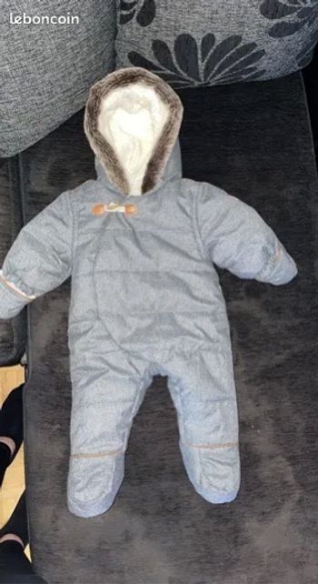 Combipilote toile chinée fourrée à capuche