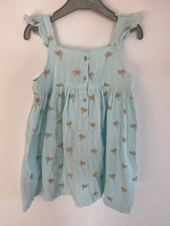 Robe dpam bleu ciel ananas doré - photo numéro 4