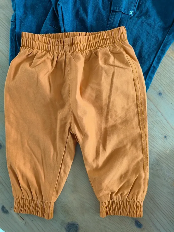 Lot de 4 pantalons bébé garçon 6 mois - 3 pommes, absorba & Oabïbi - photo numéro 4
