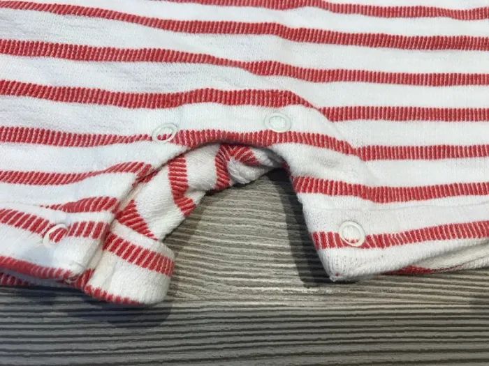 Salopette marinière rouge teeshirt blanc 12 mois Terre de Marins 🍋 - photo numéro 6