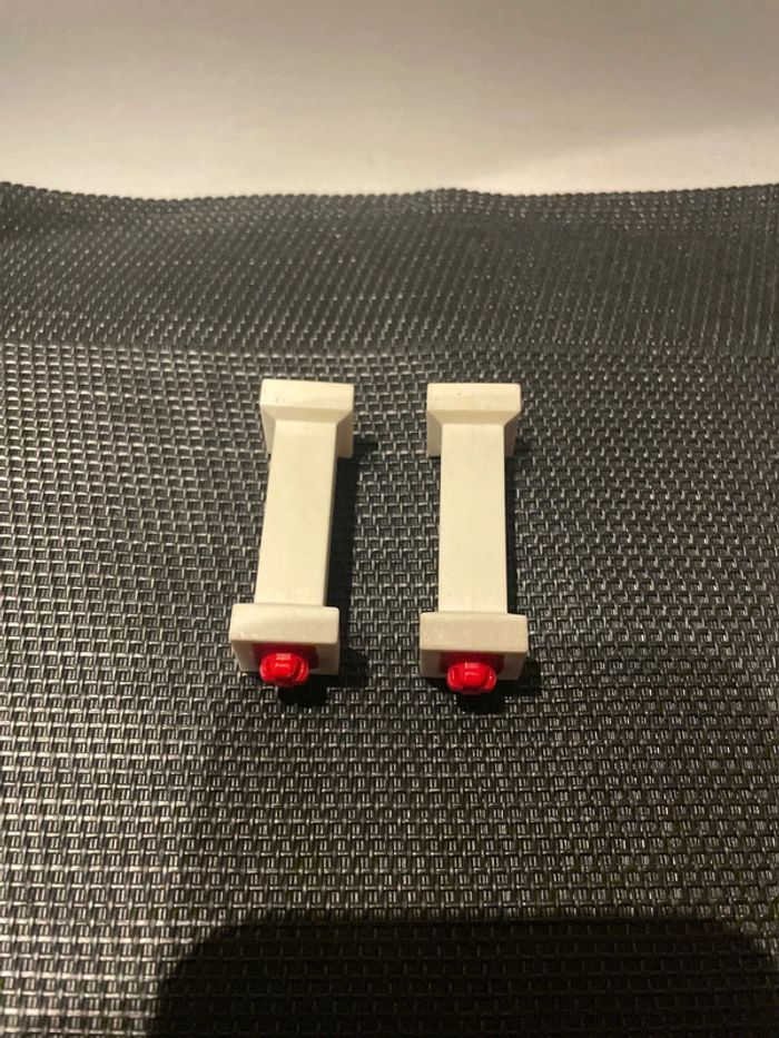 Playmobil lot 2 poteaux blancs 4,5cm centre équestre 4190 chevaux équitation écurie - photo numéro 2