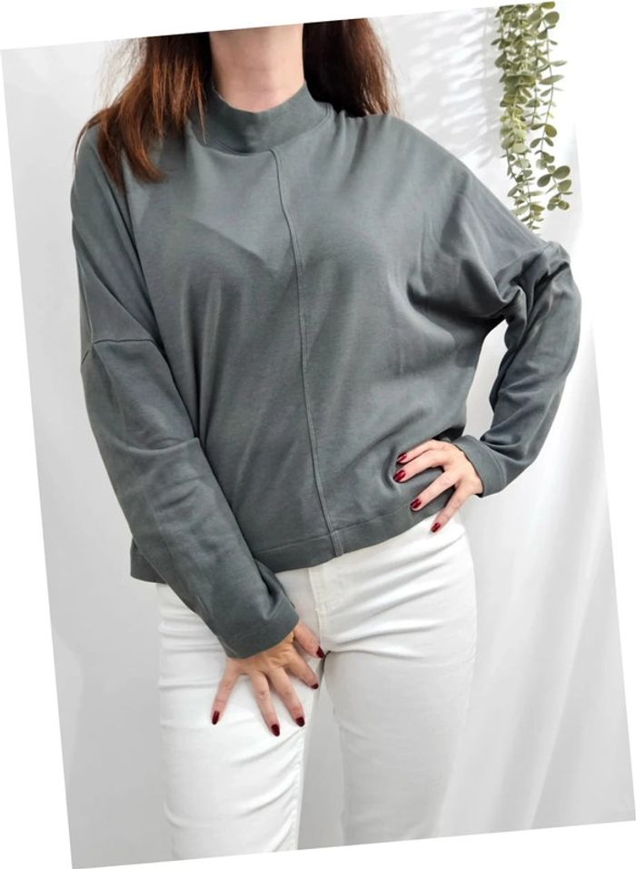 Sweat-shirt gris oversize Mango taille M