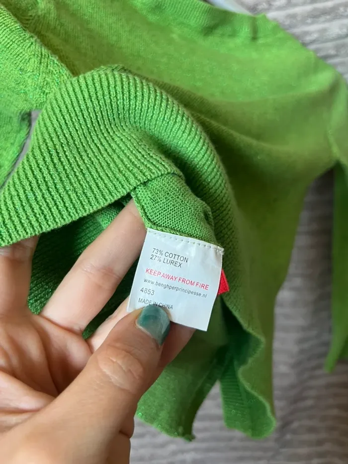 Gilet vert scintillant BenGh per Principesse – Taille 8/9 ans - photo numéro 5