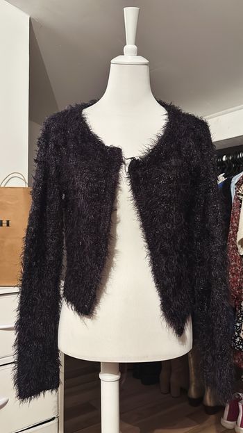 Gilet boléro noir doux Eldys T38