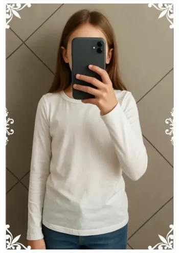 T-shirt blanc H&M enfant fille taille 10 ans