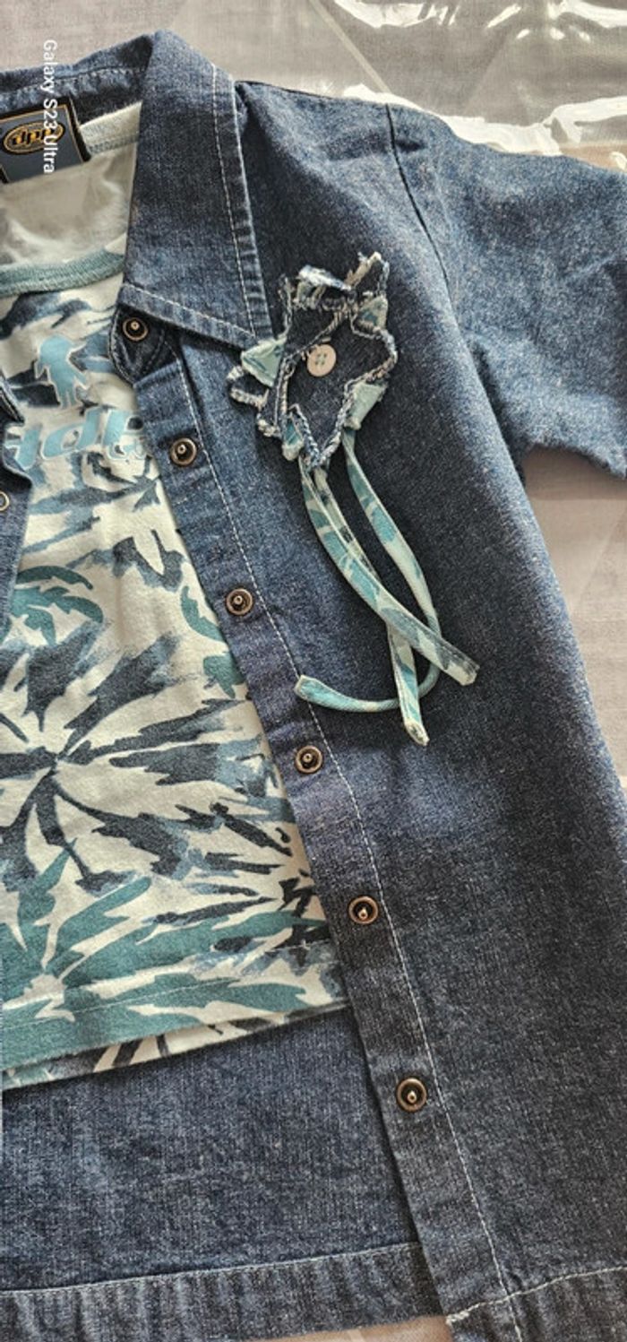 Chemise jean tee shirt Ddp 3 ans - photo numéro 2
