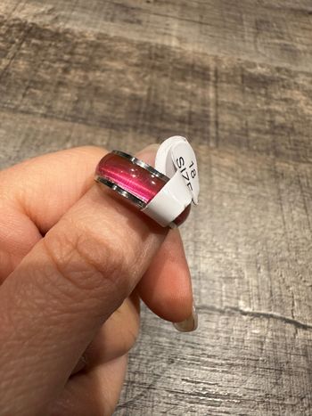 Bague anneau rose T.18