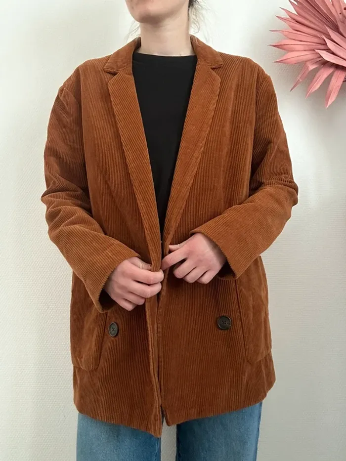 Blazer en velours côtelé vintage - photo numéro 3