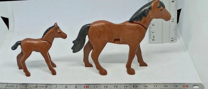 Poulain avec cheval marron crinière noire playmobil - photo numéro 5