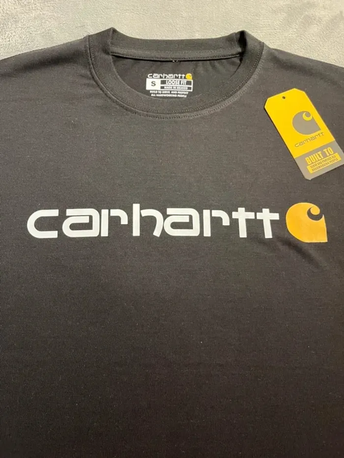 T-shirt Carhartt Crewneck Loose Fit – Noir – Big Logo – Taille S - photo numéro 3