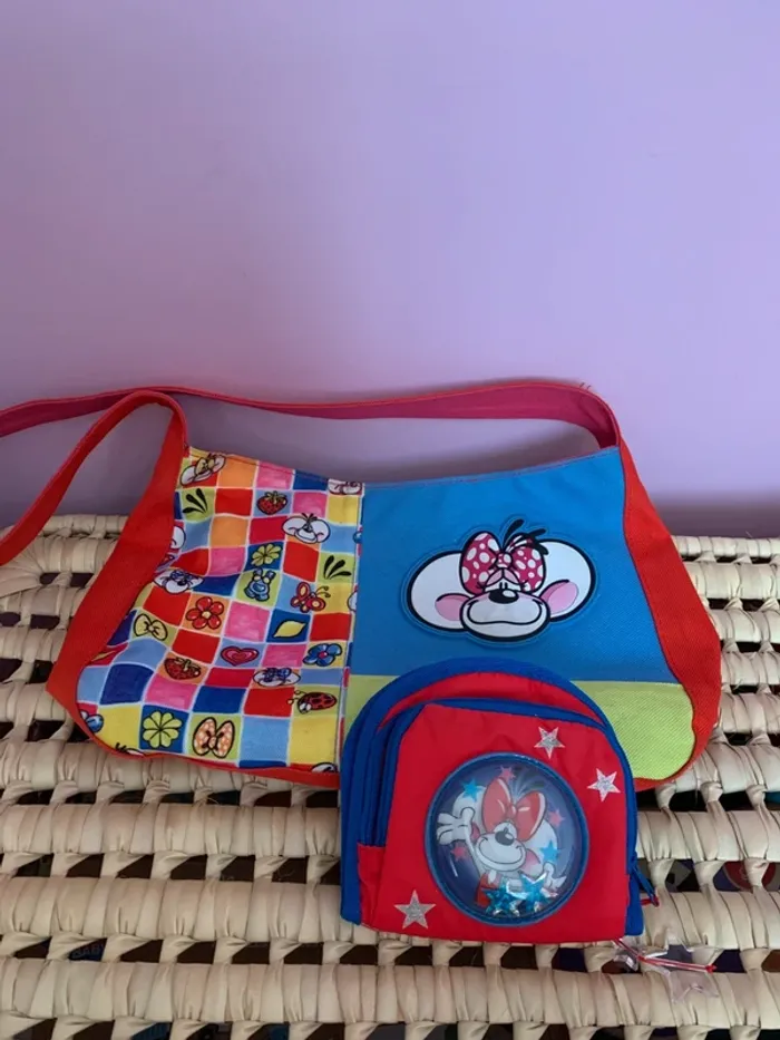 Diddl lot sac à main et porte monnaie Diddlina