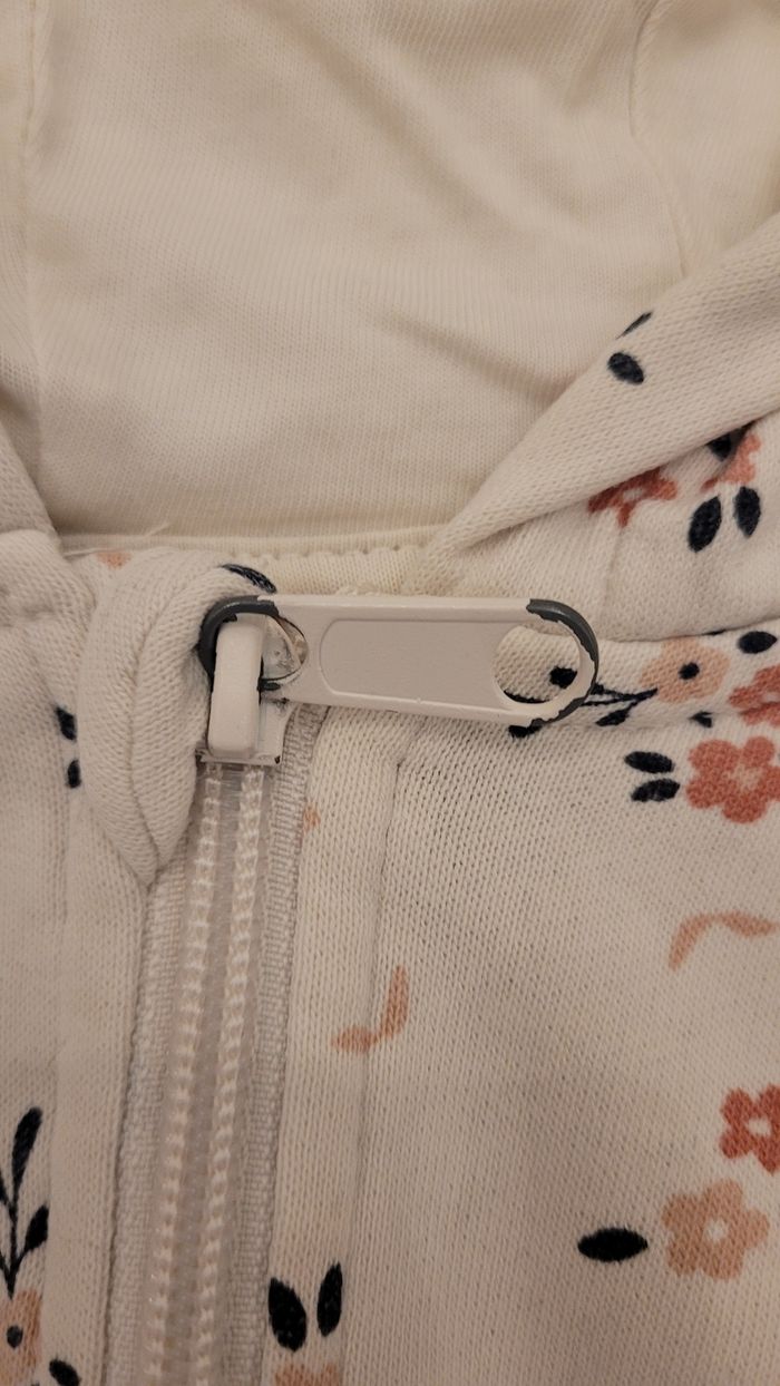 Sweat zipé à Capuche fleurs KIABI - photo numéro 3