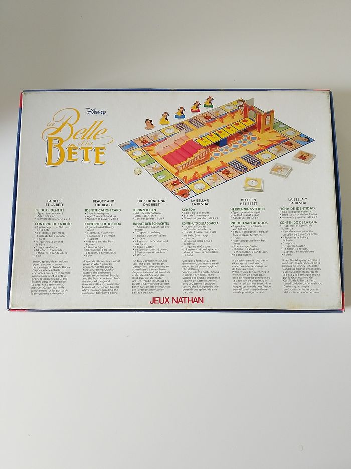 Le belle et la bête jeu de société Nathan complet - photo numéro 2