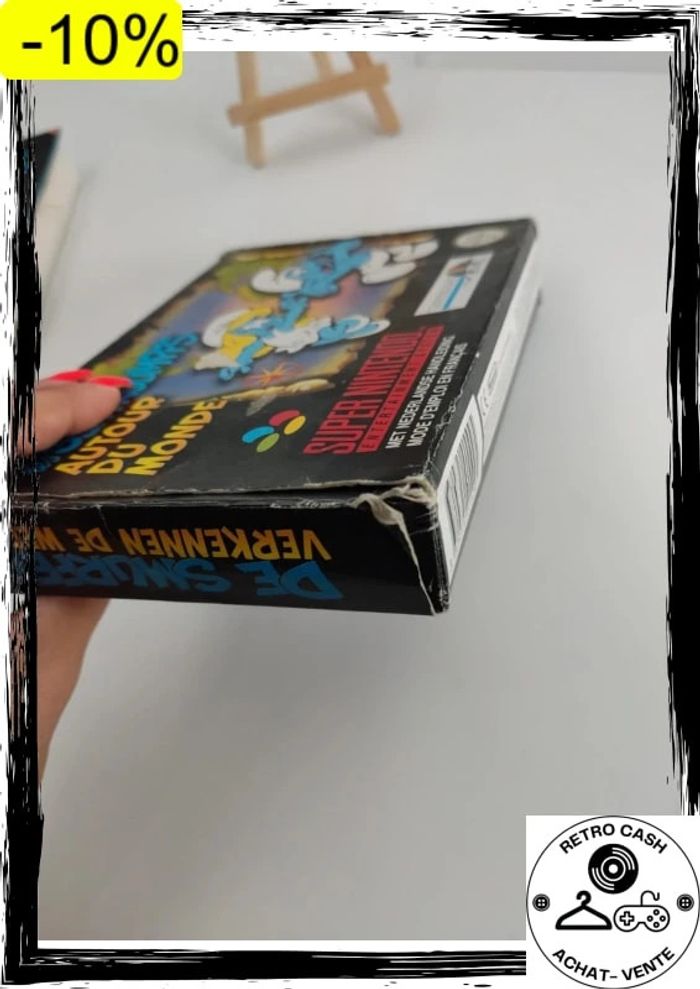 Boîte Les Schtroumpfs Autour Du Monde sur Super Nintendo fah sans jeu sans notice - photo numéro 9