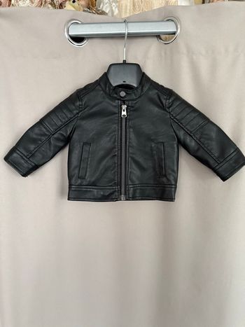 Veste en cuir synthétique noir Primark 