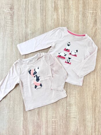 2 t-shirts bébé fille