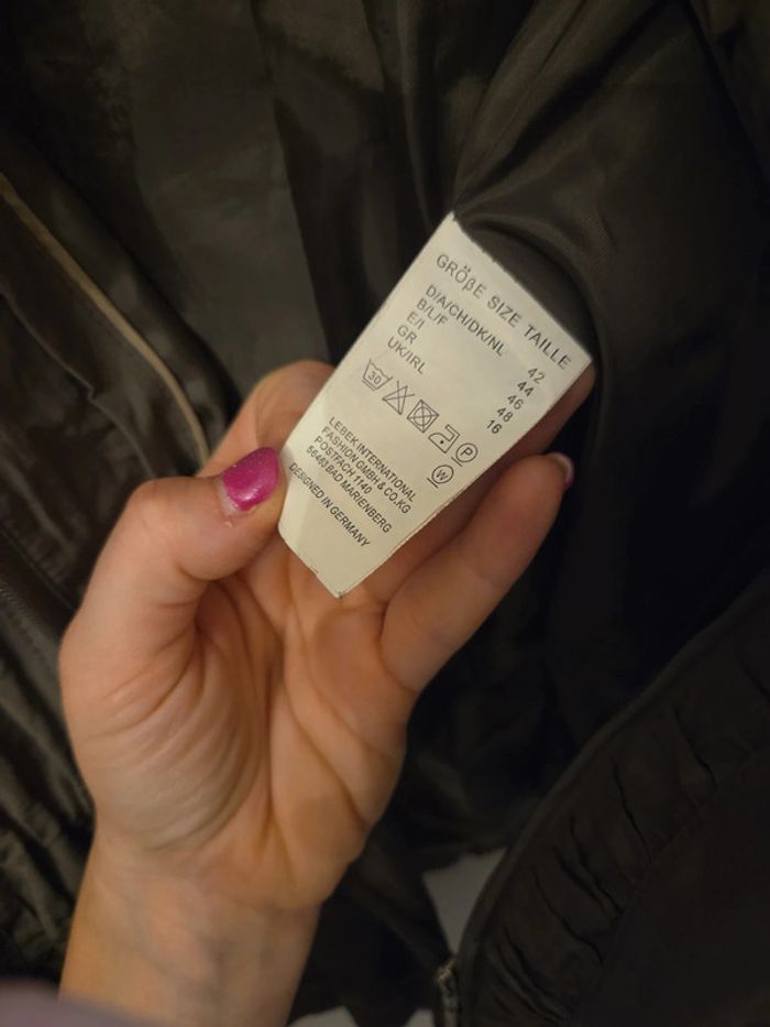 Veste mi saison kaki Lebel taille 44 - photo numéro 8