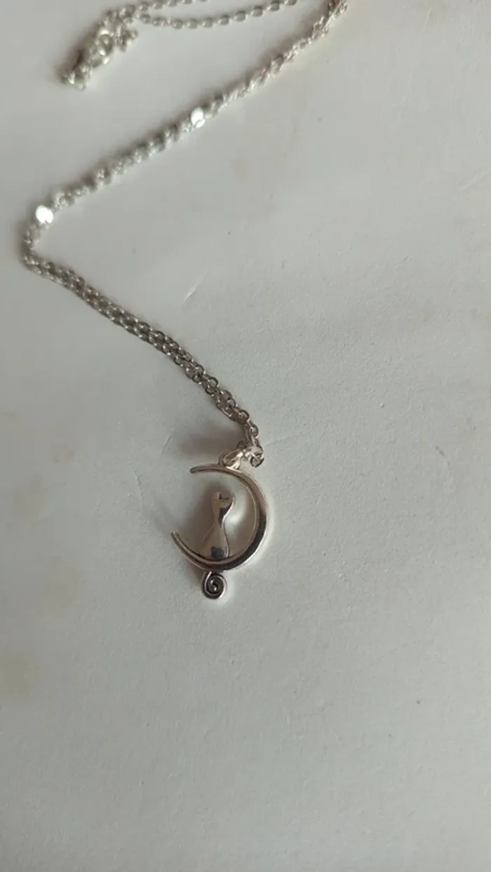 Collier 🔸 chat sur la lune - photo numéro 6