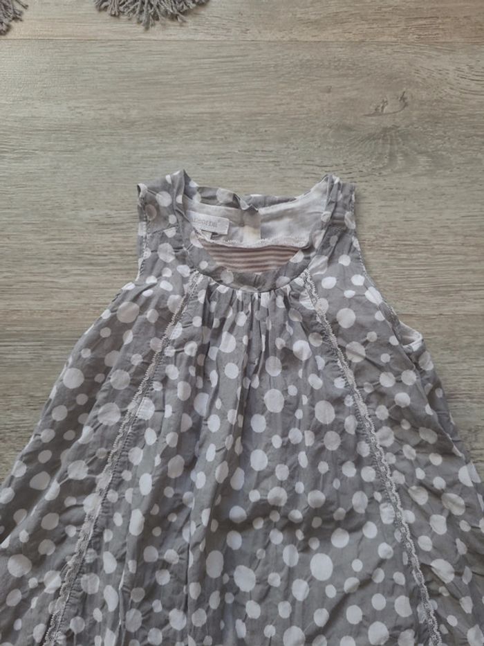 Robe été grise et blanche à pois Absorba - photo numéro 2