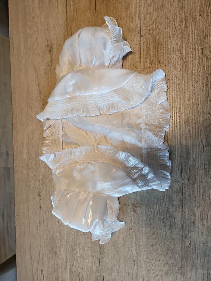 Boléro de fête à manches courtes, blanc brillant, 10 ans, nickel - photo numéro 8