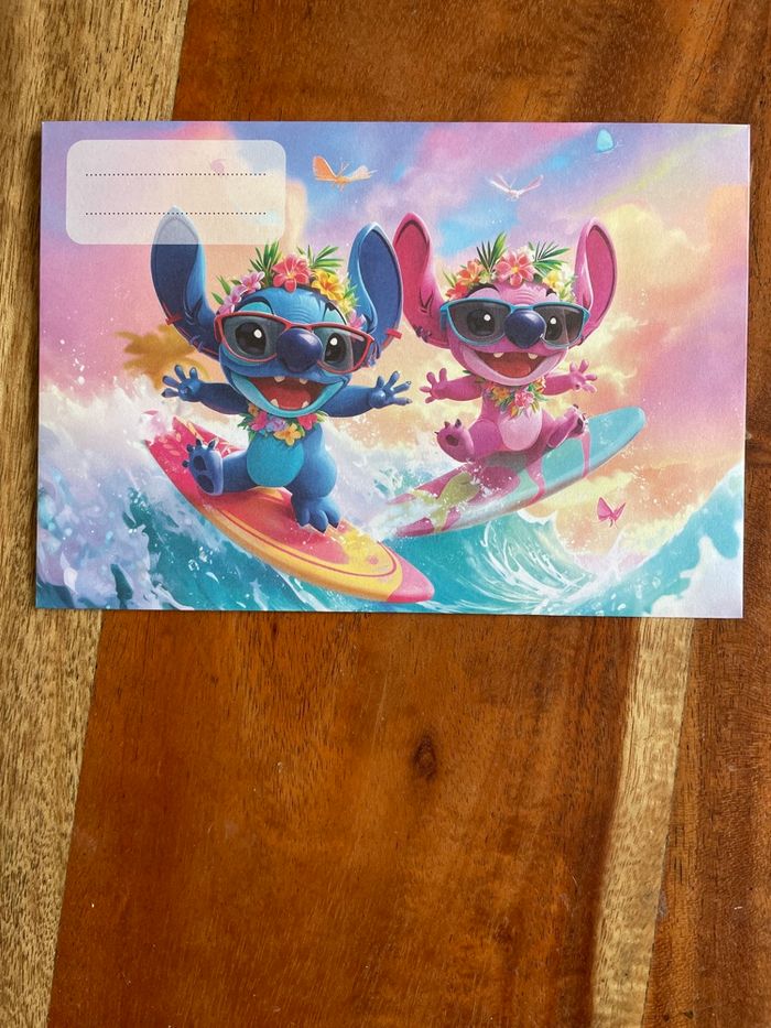 Lot cartes d’invitation avec enveloppe Stitch - photo numéro 4