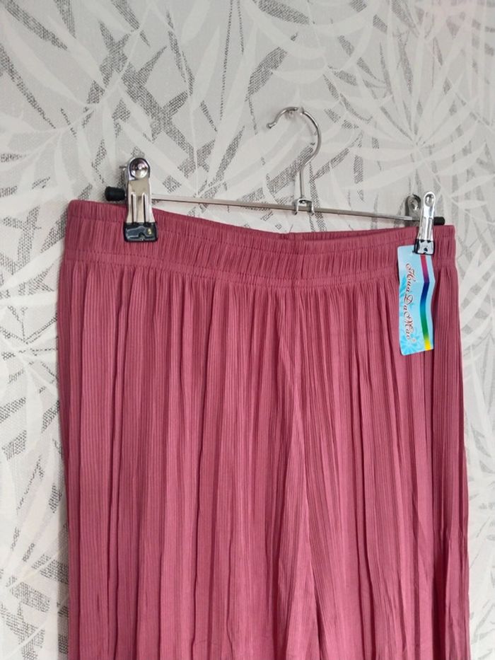 Superbe pantalon plissé fluide jambes larges femme taille 36 38 40 42 44 46 - photo numéro 4