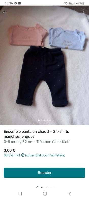 Ensemble fille 3 mois