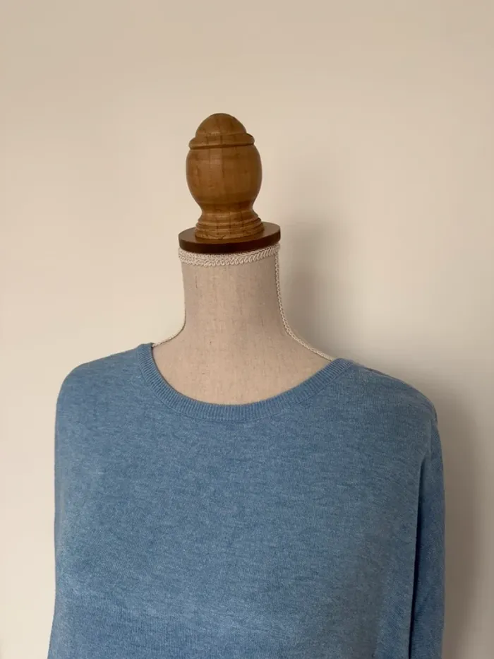 Haut bouse chemisier camisa chemise camicetta blusa t-shirt camicia overhemd Folder manches pull - photo numéro 3