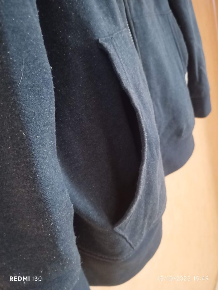 Veste Sweat bleu marine à capuche - photo numéro 5