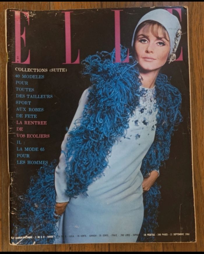 Ancien magazine Elle 1974 N°977 - 248 pages vintage