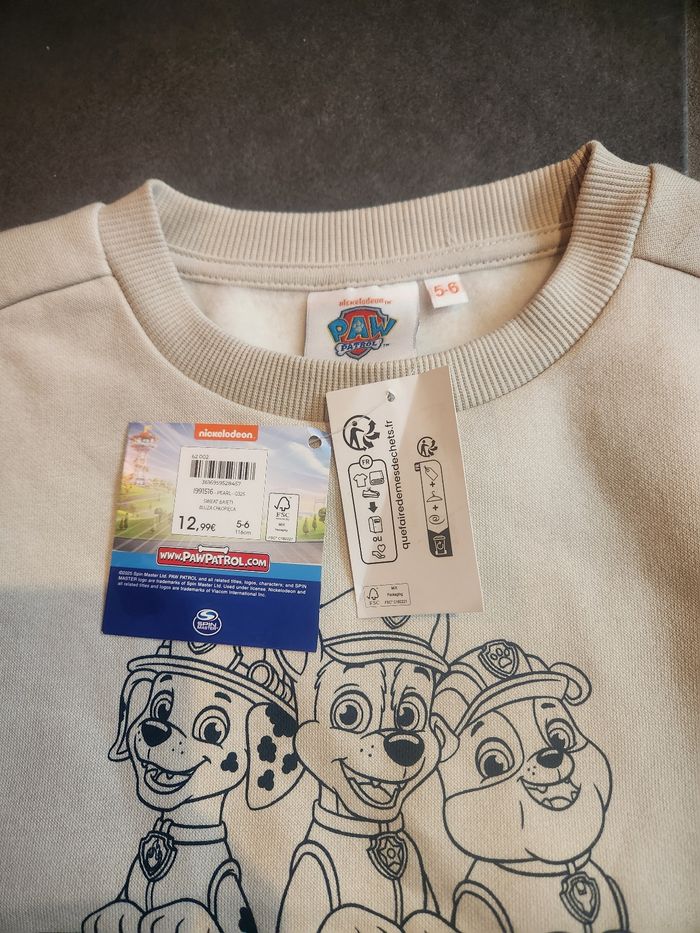 Sweat pat patrouille taille 5/6 ans - photo numéro 2