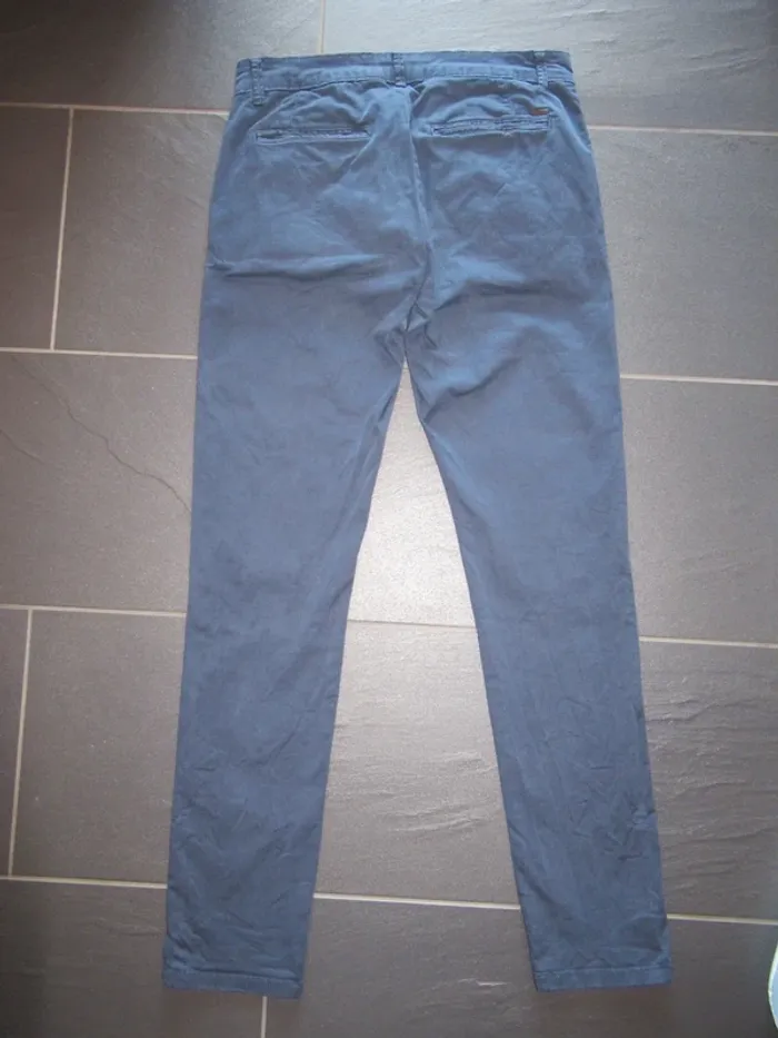 Pantalon chino homme bleu marine 38 / M Smog très bon état - photo numéro 3