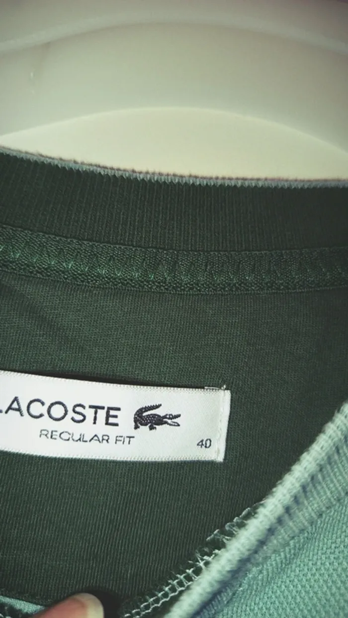 Sweat vert Lacoste taille 40 - photo numéro 5