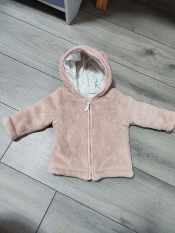 Veste chaude orchestra 3 mois rose très bon état