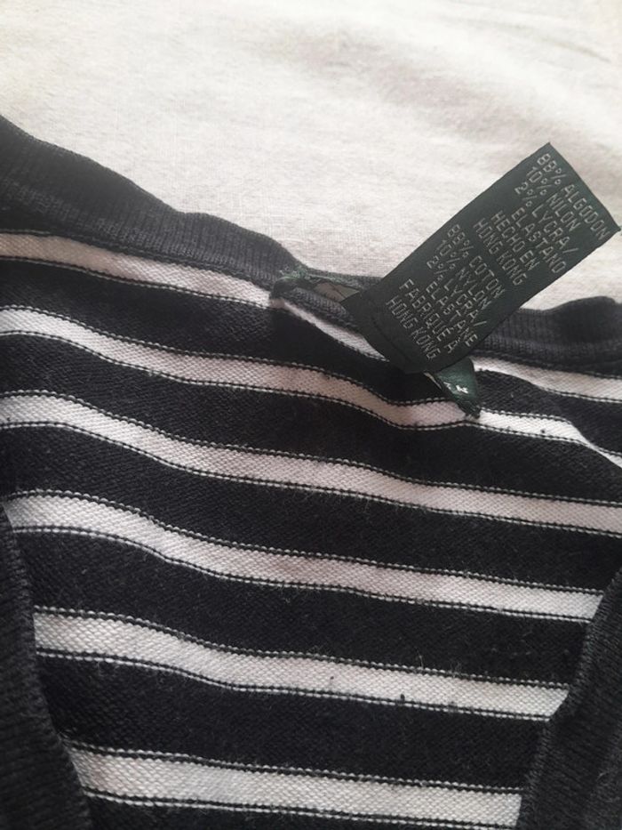 Petit pull marinière col V coton Lauren Ralph Lauren - photo numéro 10
