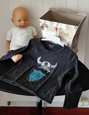 T-shirt manche longue garçon – motif pirate