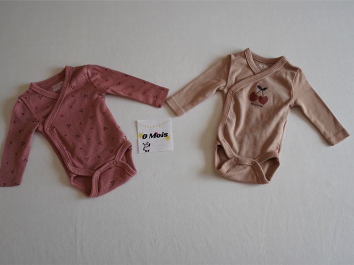 Ensemble Little Cherries Kiabi 0m : 1 Pyjama velours + 2 Bodies ML - photo numéro 4