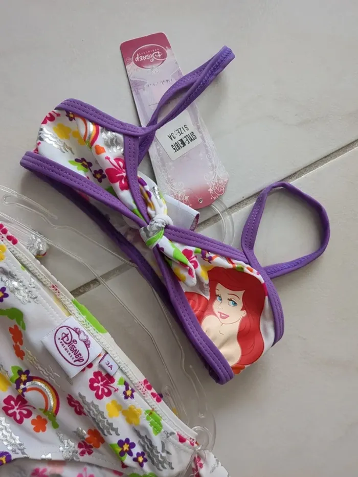 Maillot de bain Disney la petite sirène 3 ans neuf - photo numéro 3
