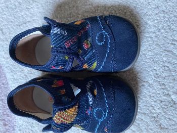 Chaussures croute de vachette  bleu marine