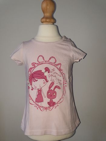 T-shirt rose clair Sergent Major 3 ans