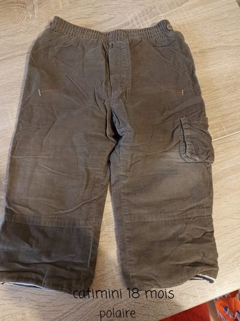 Pantalon style velours 18 mois