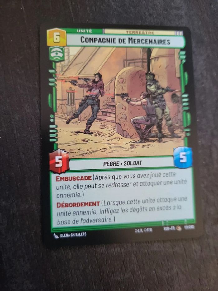 Carte Star Wars Unlimited Compagnie de Mercenaires