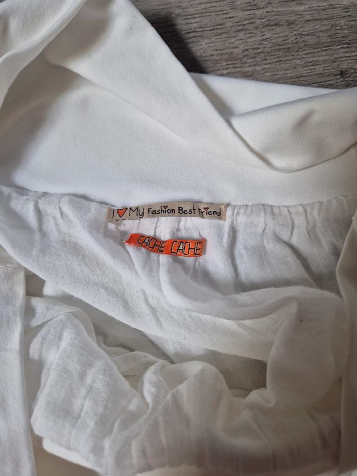 Pantacourt sarouel blanc pour femme T. 40 Cache Cache - photo numéro 8