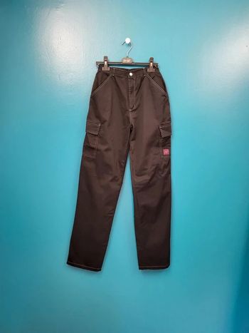 Pantalon noir jambes larges * taille 34 *