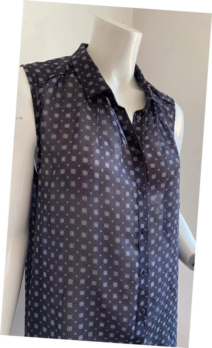 Top transparent chemisier H&M taille 42 bleu - photo numéro 3