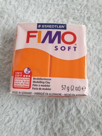 Pate a modeler Fimo mandarine