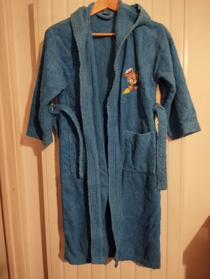 Peignoir de bain en éponge avec capuche