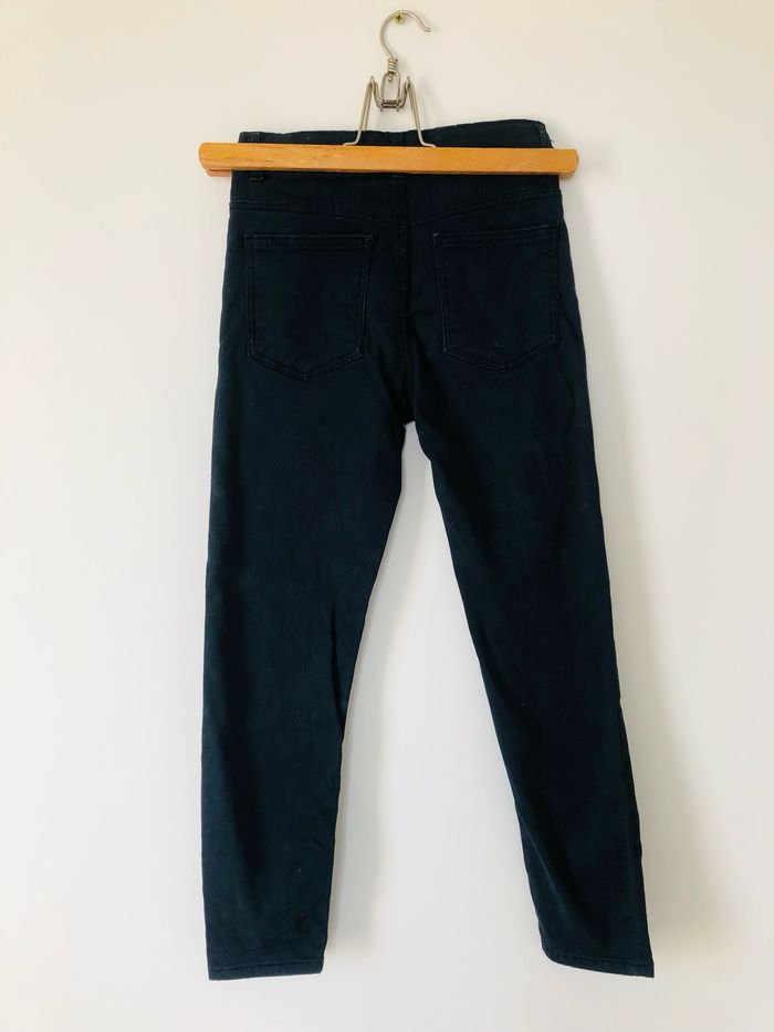Pantalon en toile slim fille 10 ans bleu marine kiabi - photo numéro 3