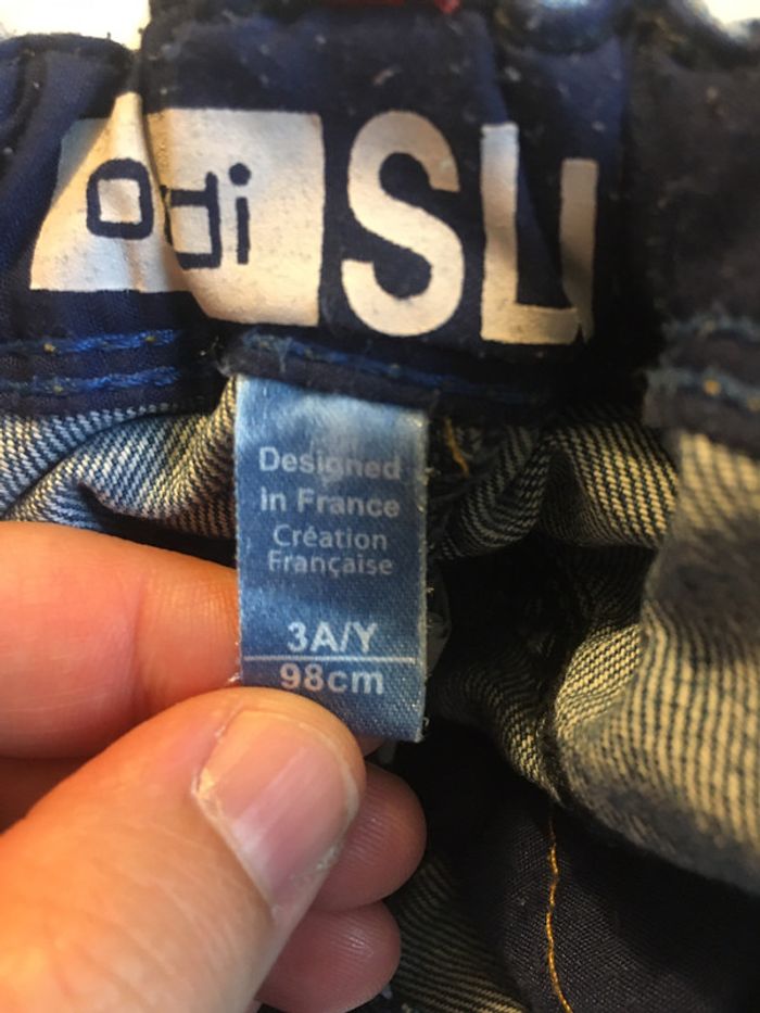 Bermuda en jean Okaidi slim 3 ans - photo numéro 4