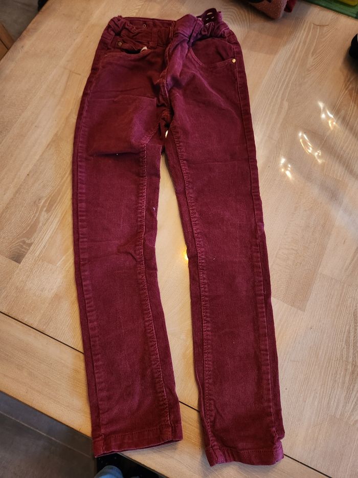 Pantalon velours bordeaux